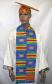 Graduation Woven Blue Stole.  Cap sold Separately
