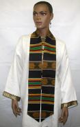 Graduation Stole: Plain Kente Print Sash or Stole