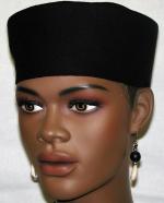 African Hats- Elegant Black kufi Hat for Women