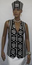 African Vest- Ladies Mudcloth Vest