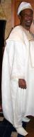 African Shirt- Embroidered White and Gold Grand Buba 