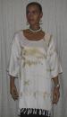 African Caftan Dress- Elegant Short Caftan w/Headwrap