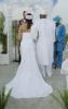 African Bridal Gown - Silver Embroidery Gown (Back View)